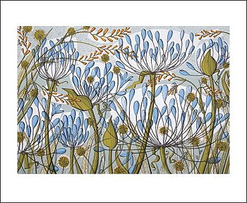Angie Lewin : Agapanthus II - Kort med kuvert