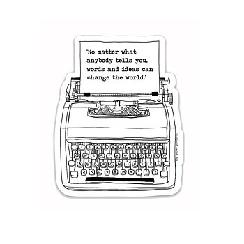 Fly Paper Products : Words & Ideas Can Change the World  - Vinyl Sticker