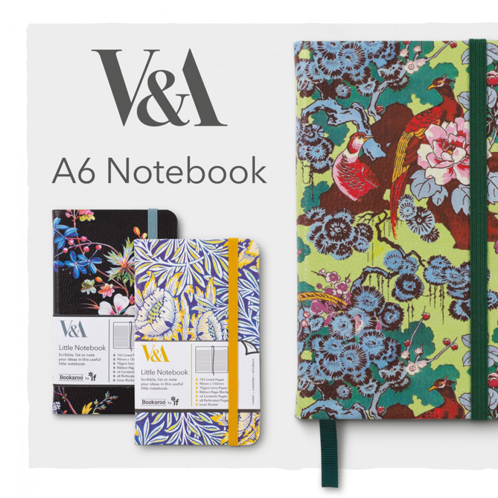 V&A Bookaroo : Kilburn - Skrivbok linjerad med resårband A6 - 5