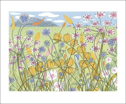 Angie Lewin : Machair - Kort med kuvert