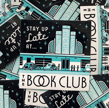 Rather Keen : Stay Up Late at the Book Club - Vinyl Sticker