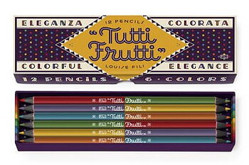Tutti Frutti : 12 st dubbelsidiga färgpennor i ask 