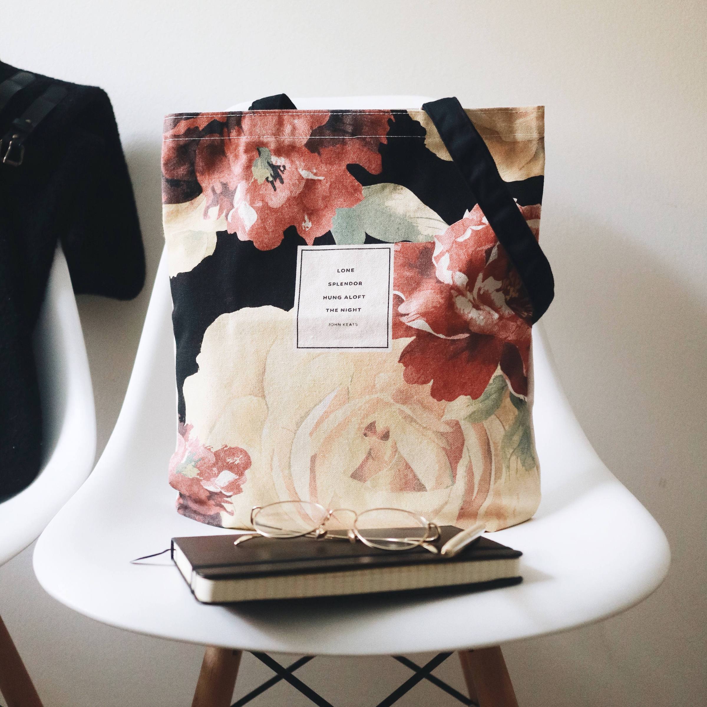 Romantic Poets : John Keats Splendor Tote - Tygväska med citat - 4