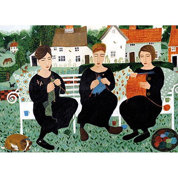 Dee Nickerson : Village Knitters - Kort med kuvert