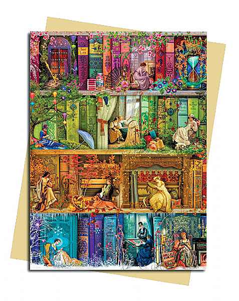 Aimee Stewart : A Stitch in Time Bookshelves - Kort med kuvert