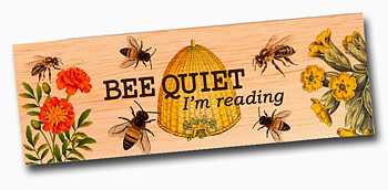 Fly Paper Products : Bee Quiet...I'm Reading - Bokmärke i trä 