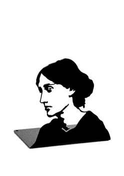 Virginia Woolf : Bokstöd i svartlackerad plåt - Novellix