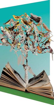 Su Blackwell : Tree with birds Paper Sculpture - Kort med kuvert