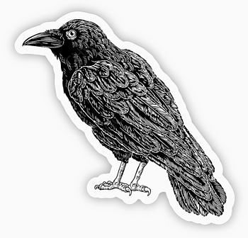Fly Paper Products : Creepy Crow  - Vinyl Sticker