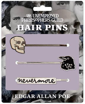 Edgar Allan Poe : Hair pins - Hårspännen med 3 olika motiv i emalj