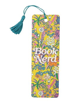 Book Nerd Floral : Bokmärke med tofs