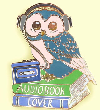 Audiobook Lover Owl : Enamel Pin 
