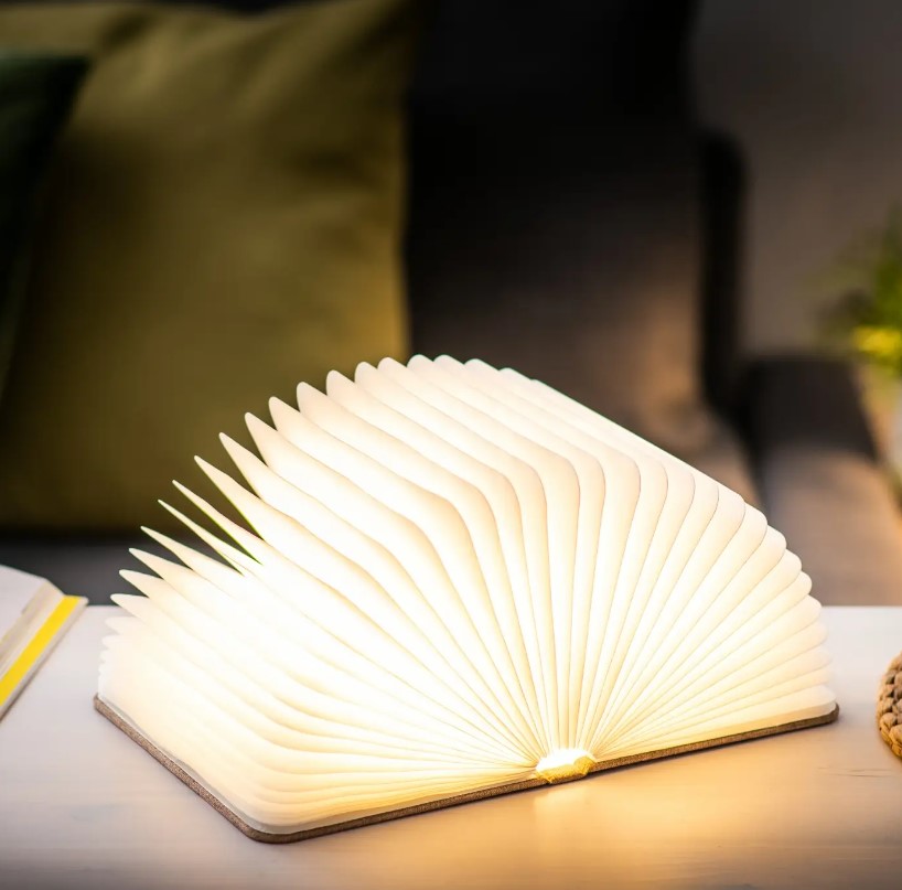 Gingko Design Linen Fabric Smart Book Light Urban Grey Mini Bokvännen