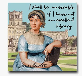 Fly Paper Products : Jane Austen Excellent Library  - Vinyl Sticker