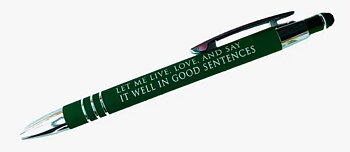 Fly Paper Products : Sylvia Plath Let me live, love and say it well Pen Set - Kulpenna med citat i presentask 