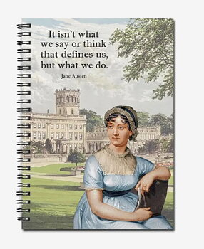 Fly Paper Products : Jane Austen Quote - Skrivbok olinjerad med spiralbindning A6+  
