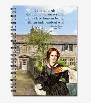 Fly Paper Products : Charlotte Brontë Quote - Skrivbok olinjerad med spiralbindning A6+  