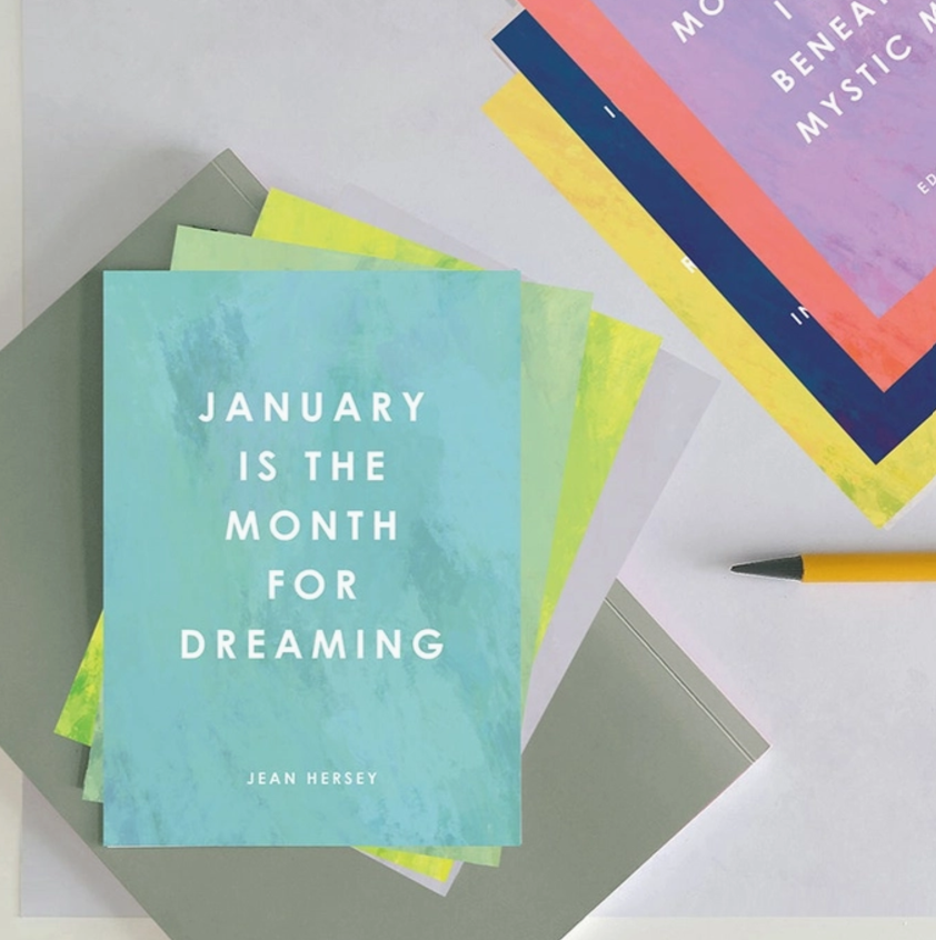 Bookishly : Postcard Set Year of Literary Quotes - 12 vykort med månadscitat för hela året - köp till smarta bordshållaren! - 3