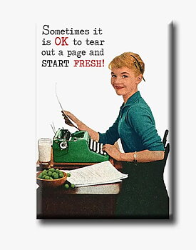 Fly Paper Products : Sometimes it is OK to tear out a page Fridge Magnet - Kylskåpsmagnet
