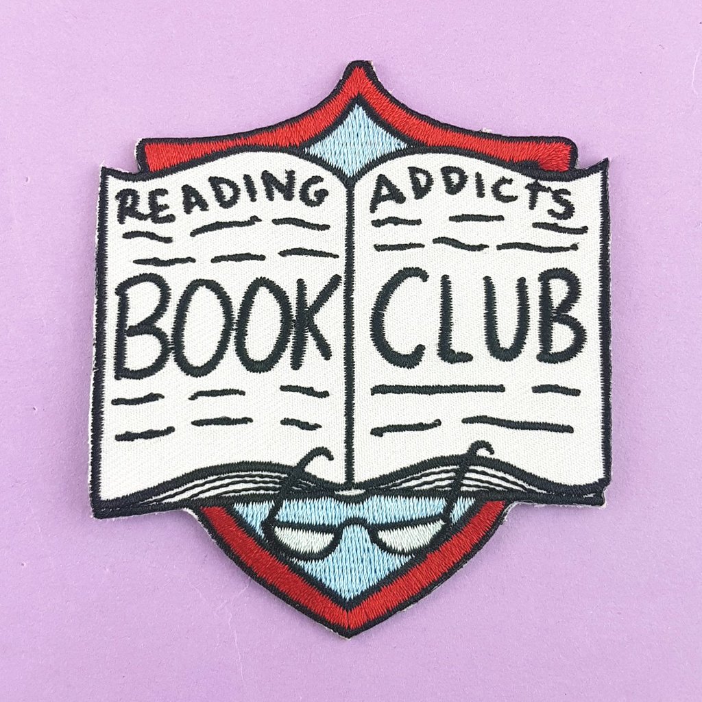 Reading Addicts Bookclub : Embroidered Patch - Broderat stryka-på-märke