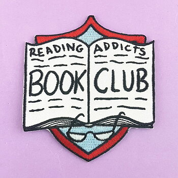 Reading Addicts Bookclub : Embroidered Patch - Broderat stryka-på-märke