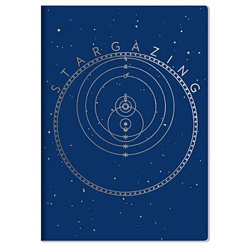 Stargazing Notebook - Skrivhäfte Mini linjerat och med faktasidor