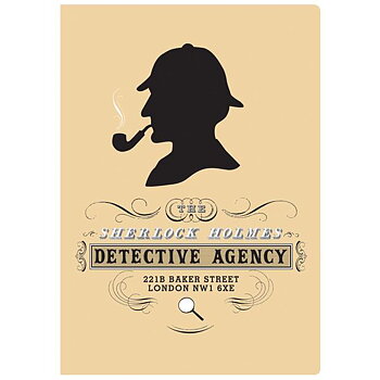 Sherlock Holmes Notebook - Skrivhäfte Mini linjerat och med faktasidor