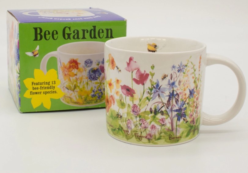 Bee Garden Underbart Blommig Mugg Med Blommor Som Bina Gillar Mugg Cl Bokv Nnen