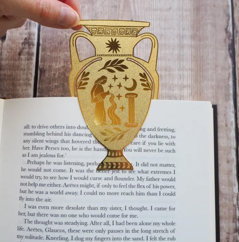 Literary Emporium Greek Vase Brass Bookmark Bokvännen