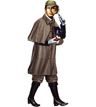 Quotable Notable : "Docka" Sherlock Holmes - kort med kuvert