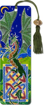 Dragon : bokmärke med tofs och pärla