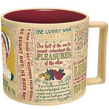 Jane Austen : Literary Quotes Mug - 35 cl
