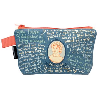 Jane Austen : Zipper Bag - necessär, pennfodral, liten väska för sybehör eller annat nödvändigt