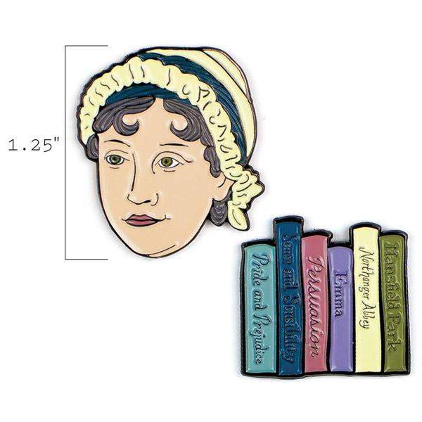 Jane Austen : JA & Books pins - 3