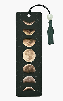 Moon Phases :  Bokmärke med tofs och pärla