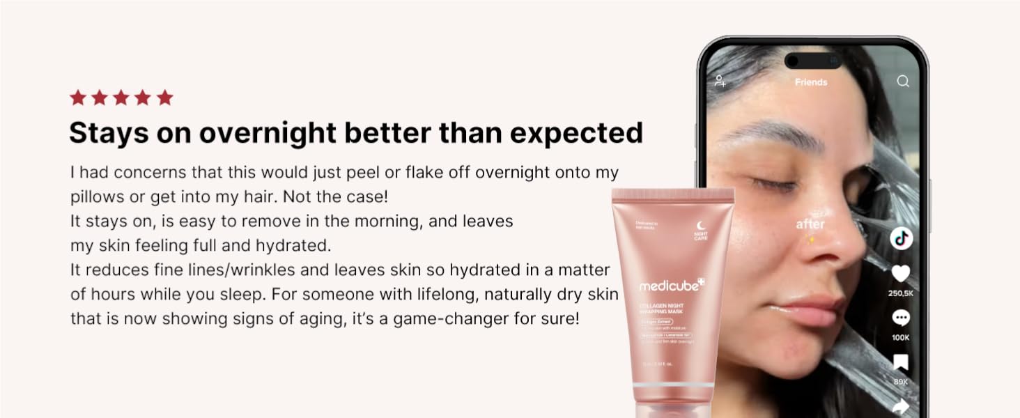 MEDICUBE -  COLLAGEN NIGHT WRAPPING MASK 75ml - 3
