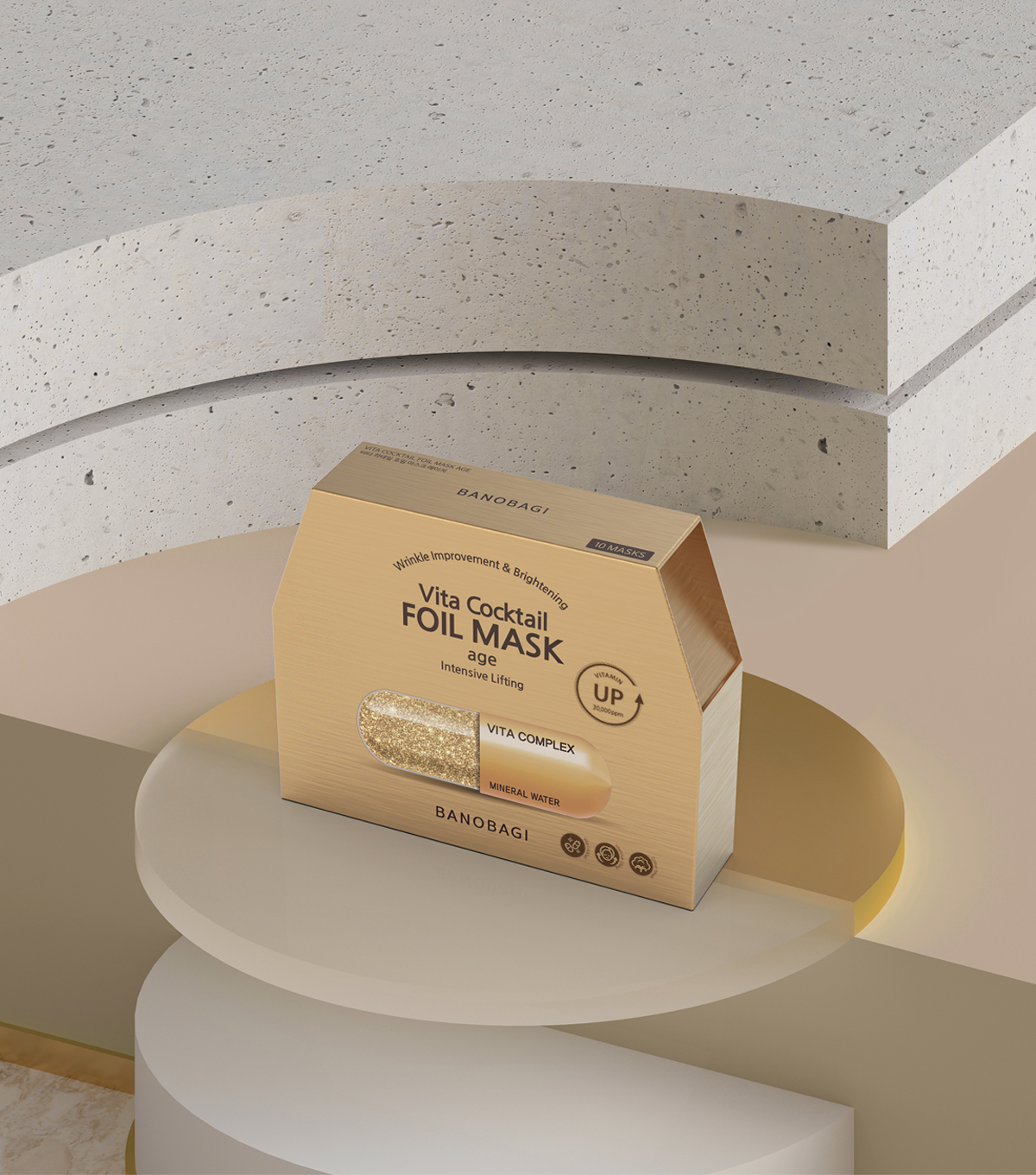 BANOBAGI - VITA GOLD COCKTAIL FOIL MASK AGE 30G / 1STK - 2