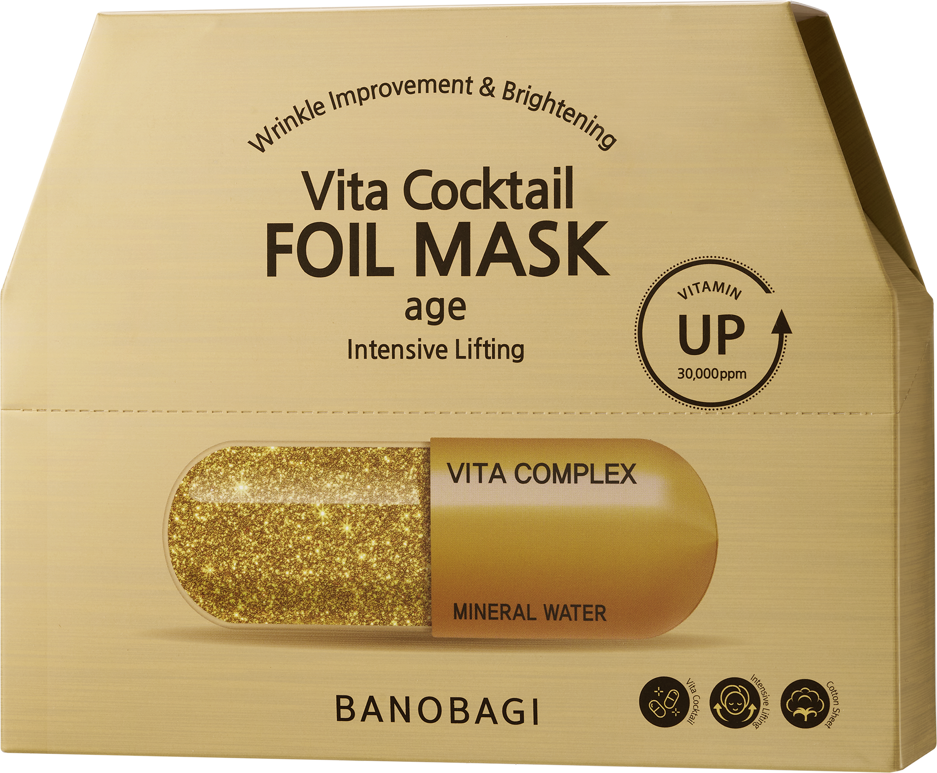 BANOBAGI - VITA GOLD COCKTAIL FOIL MASK AGE 30G / 1STK - 3