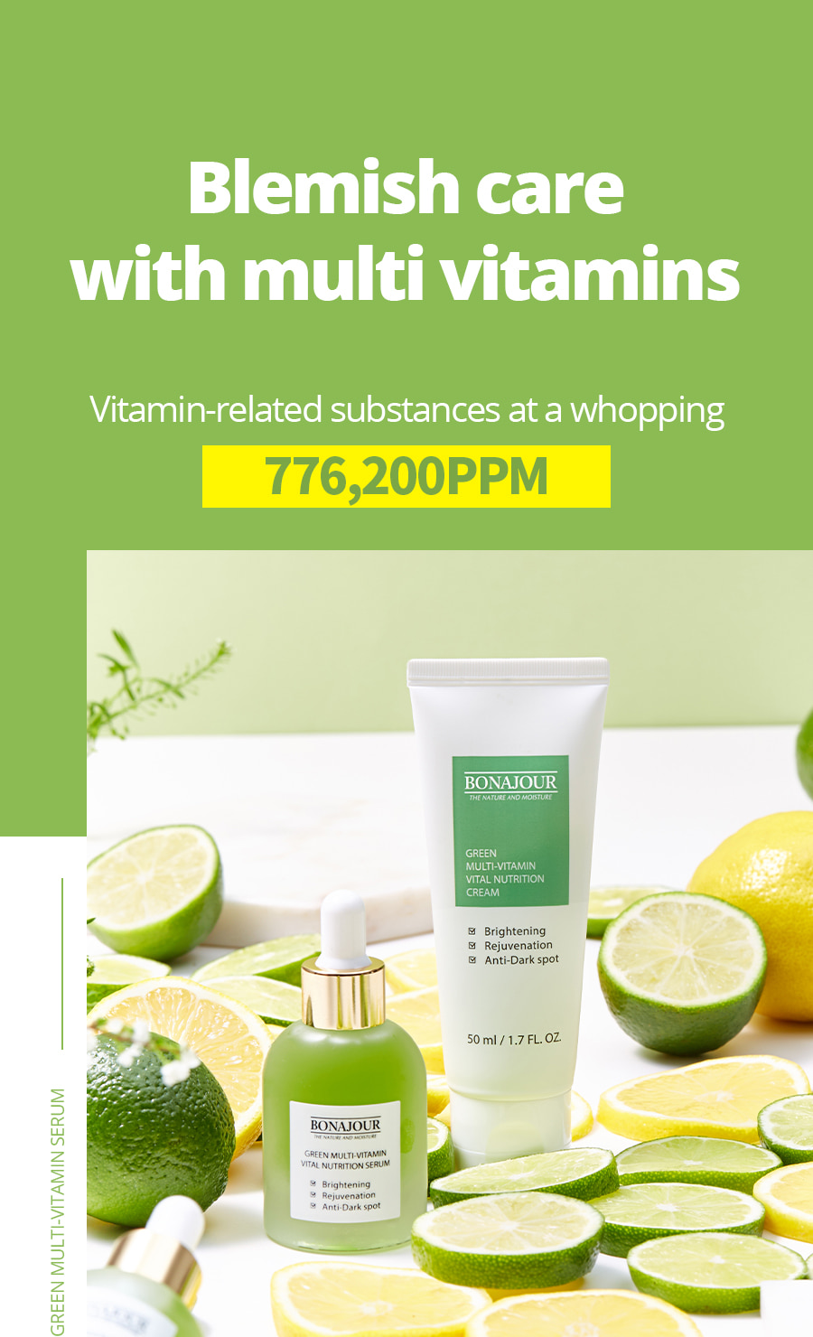 BONAJOUR - GREEN MULTI-VITAMIN VITAL NUTRITION  SERUM 35ML - 7