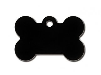 Graverad ID-bricka BEN S svart 1,5x3 cm