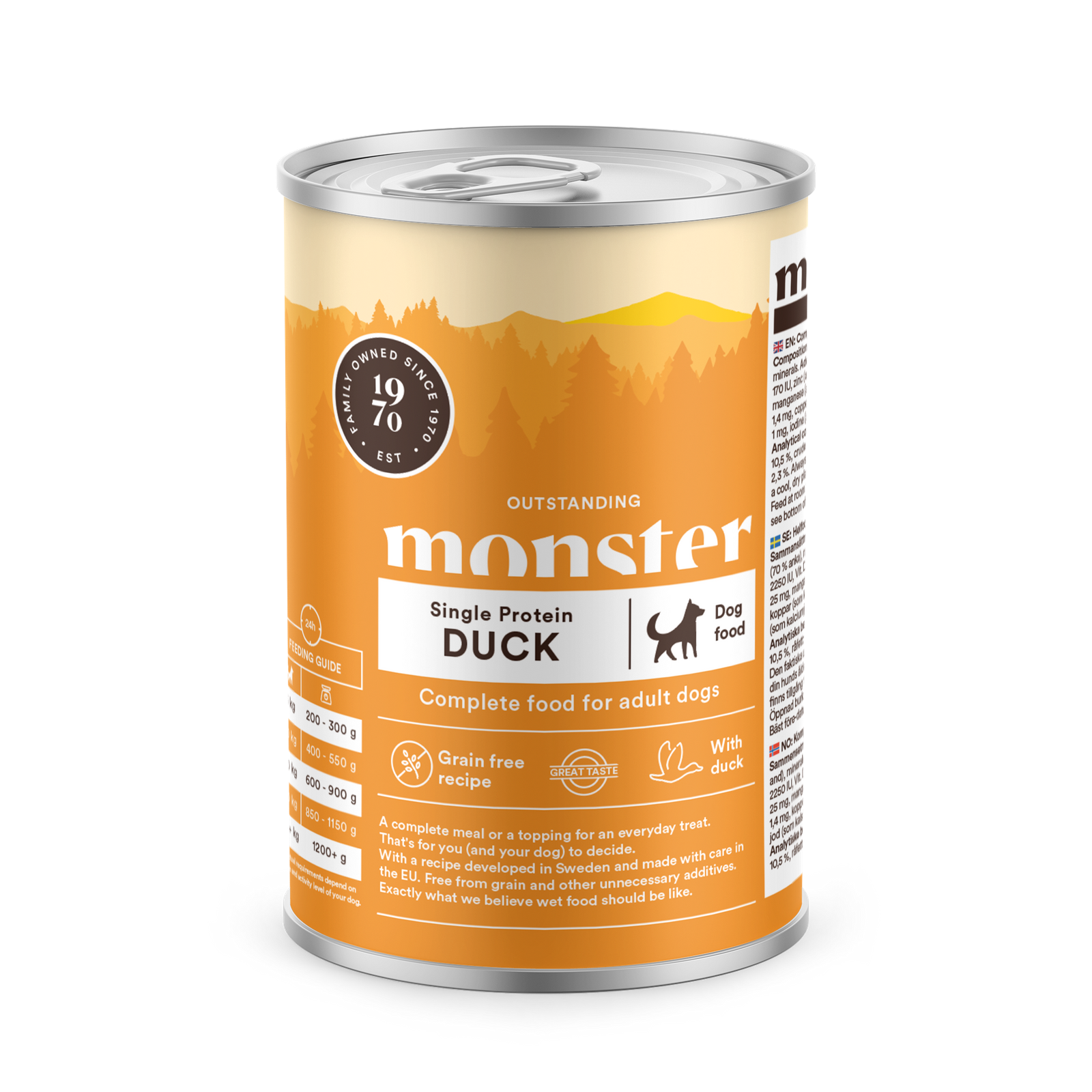 Monster våtfoder hund Duck