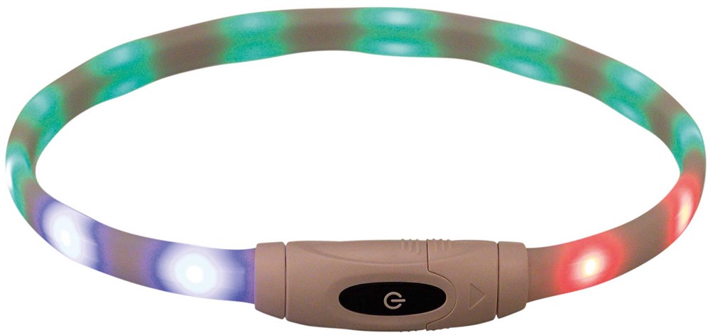 Flashring/ Halsband med ljus USB, XS-XL - 3