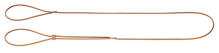 HUNTER Utställningskoppel Rundläder Natur 140cm