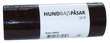 Bajspåsar Svart utan handtag 50-p 