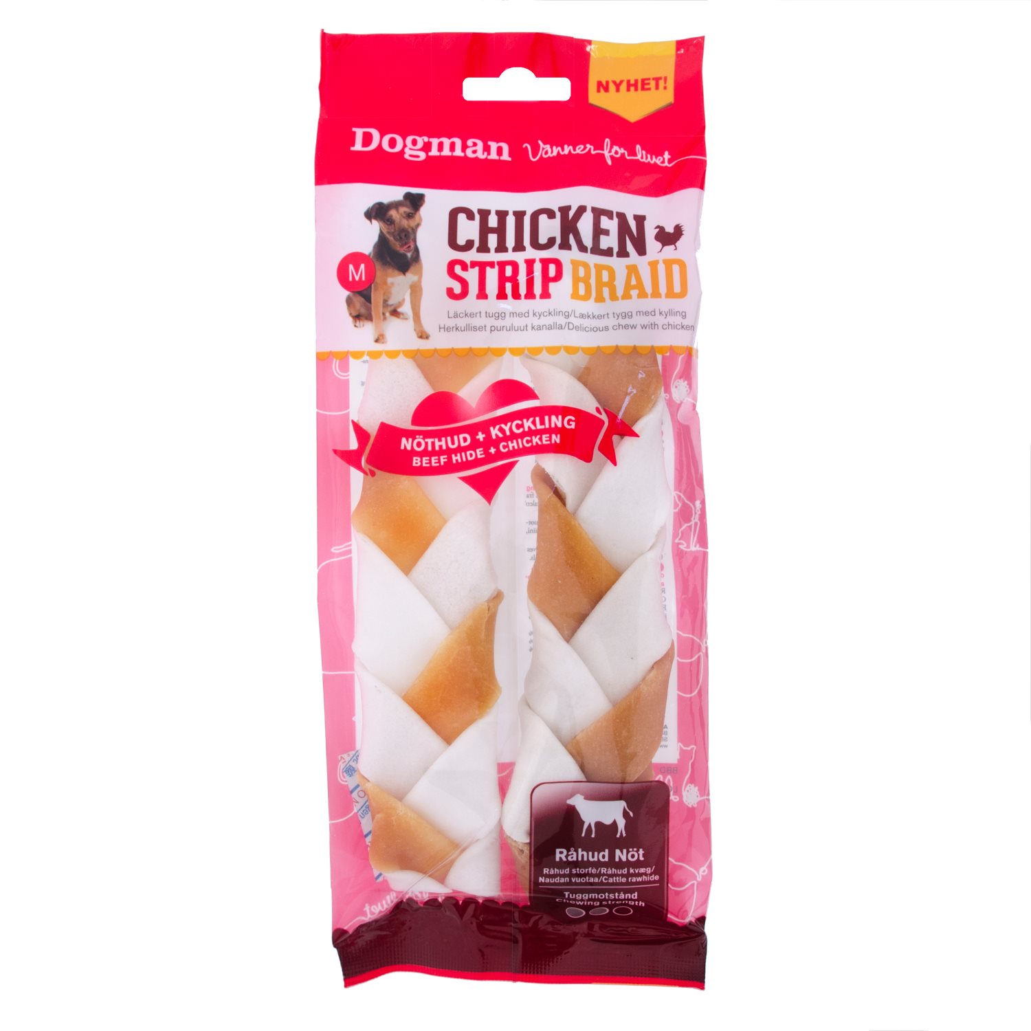 Hundtugg Chicken Strip Braid 2-pack