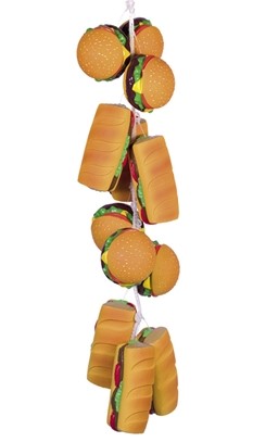 Hundlek latex hamburgare/ sandwich