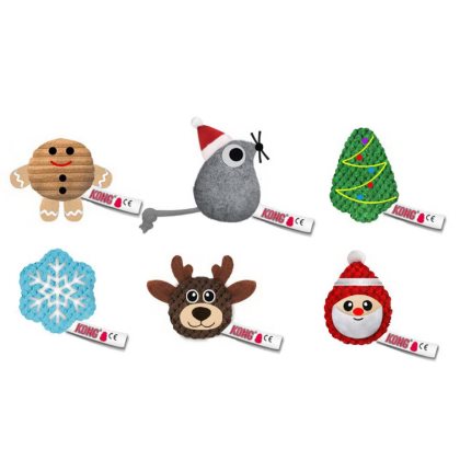 KONG Kattleksak Holiday Scrattles