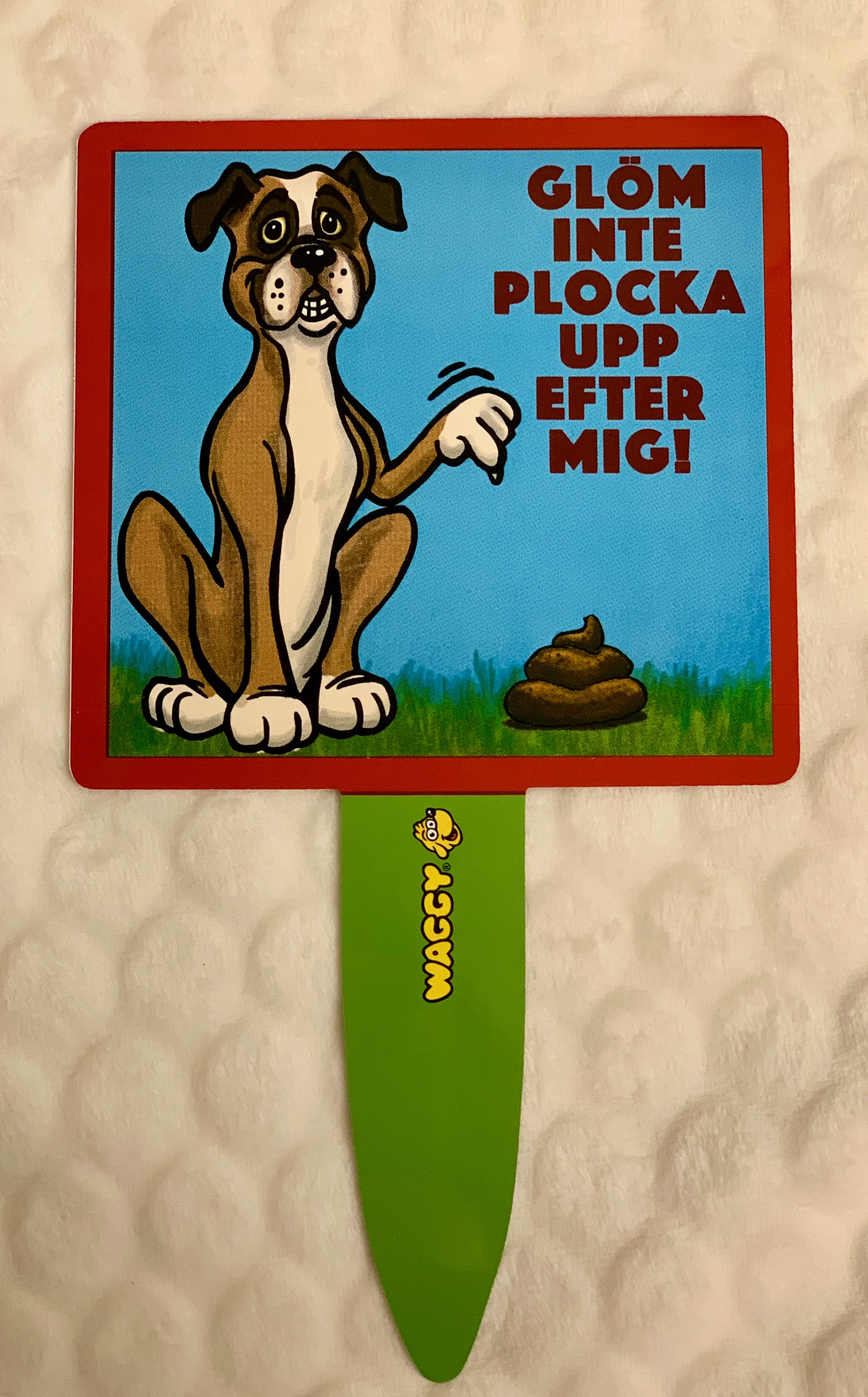 Skylt plocka upp Boxer