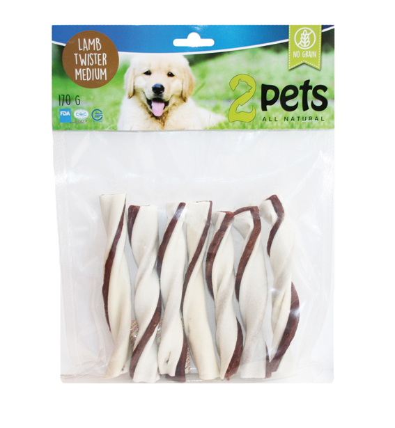 2pets Tuggtwister med lamm, Medium