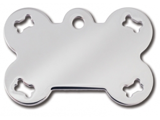 Graverad ID-bricka BEN L silver deko 2x4 cm
